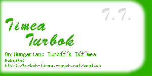 timea turbok business card